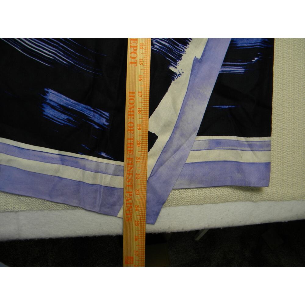 Banana Republic Abstract Brushstroke Print Mini‎ Skirt Faux Wrap Lined Blue 10 - Picture 5 of 6